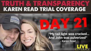 Karen Read  Live Trial Coverage  Day 21 [upl. by Esidarap972]