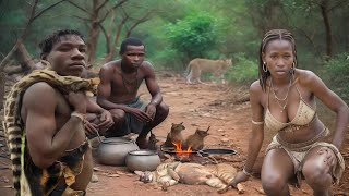 The Remarkable Life Of The Hadzabe Tribe  Hunting Cooking And Surviving In The Wild [upl. by Ogeid]