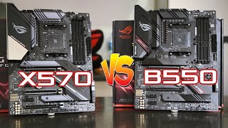 X570 versus B550 tarjetas madre ROG Strix listas para Ryzen 5000 [upl. by Milla]