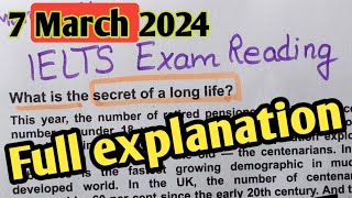 IELTS reading tips 7 March 2024 ielts exam Reading answers Reading practice test [upl. by Yettie]