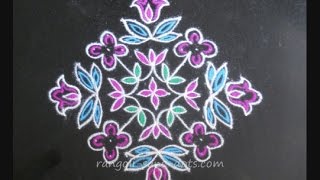 New Year rangoli design with dots  Pongal kolam simple  Sankranti chukkala muggulu  Sudha Balaji [upl. by Ahsoem829]