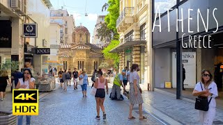 Athens Greece 4KHDR Walking Tour  2021  Tourister Tours [upl. by Ruthann]