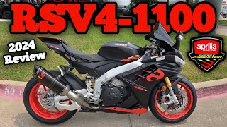 2024 Aprilia RSV41100 Ride amp Review  217Hp Italian Beast review aprilia rsv4 [upl. by Fulcher]