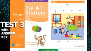 Pre A1 Starters 5 Practice Tests 3 PLUS Second Edition  Listening Test 3 ĐÁP ÁN trong phần mô tả [upl. by Auj]