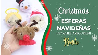 ESFERAS NAVIDEÑAS AMIGURUMI  Reno 🌲🎅 Tutorial tejido a crochet [upl. by Cynthie962]