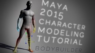 Maya bodybuilder CHARACTER MODELING tutorial [upl. by Perr]