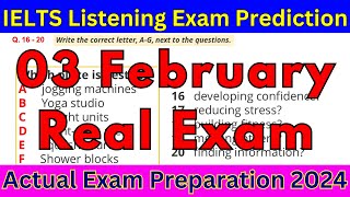 03 FEBRUARY 2024 IELTS LISTENING PRACTICE TEST WITH ANSWERS  IELTS  IDP amp BC [upl. by Trbor]