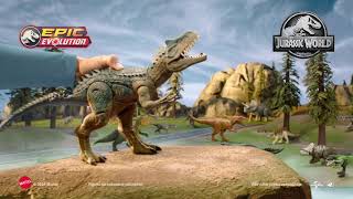 Jurassic World Allozaur – Straszny atak  Mattel Po Polsku  AD [upl. by Elttil336]