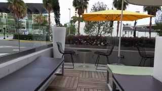 Aloft Hotel in Downtown Orlando  Awesome front porch area [upl. by Ardet]