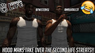 HOOD MANS TAKE OVER THE SECOND LIFE STREETS  Second Life Gameplay Ft Tw1stedVse [upl. by Ihtraa]