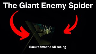 The Giant Enemy spider in the backrooms All seeing [upl. by Eldwun]