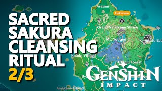 Sacred Sakura Cleansing Ritual 23 Genshin Impact Location [upl. by Ruhtua]