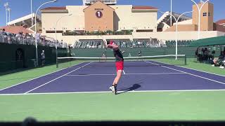 Jenson Brooksby Practice Points Serves realtime and slow motion [upl. by Ellekram]