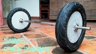 Amazing How to make homemade weight Barbell for gym at home [upl. by Namlas]