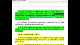 PARTE 12  LEI 125942012 SINASE SISTEMA NACIONAL DE ATENDIMENTO SOCIOEDUACATIVO [upl. by Ngo]