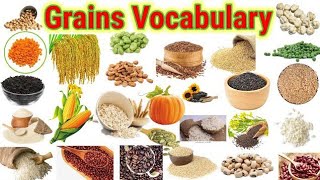 Grain Vocabulary  Grains Names inEnglish  kidseducation713 [upl. by Balough]