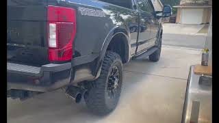 67 powerstroke Dpf delete with stock axel back vs mbrp axel back sound [upl. by Greene937]