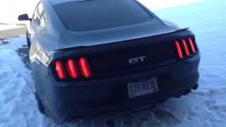 2015 Mustang GT With Roush Axle Back Exhaust [upl. by Luaped539]