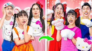 Gia Đình Tôi Biến Hình Trở Thành Gia Đình Hello Kitty  Baby Doll TV Tiếng Việt [upl. by Gromme993]