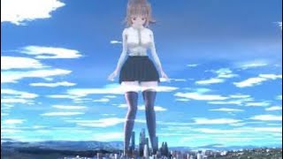 Giantess Chiaki growth By Lajest MMD Growth [upl. by Attekal346]