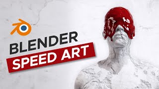 How I Made This Artwork In Blender  Speed Art Tutorial [upl. by Nemhauser642]