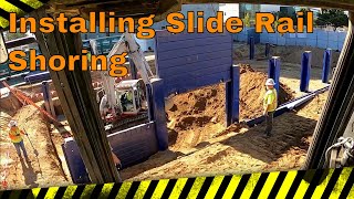 How to  Slide rail shoring install day 1 [upl. by Eugene]