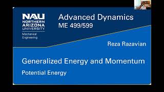 Advanced Dynamics  Generalized energy and momentum  Potential energy [upl. by Apple]