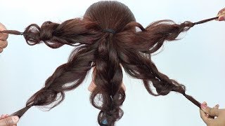 messy bun trick  easy hairstyles  updo hairstyles  wedding hairstyle  prom hairstyle [upl. by Ahserb402]