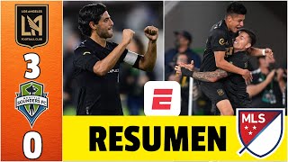 LAFC 30 Seattle Sounders Carlos Vela REGRESÓ en una goleada Chicho Arango IMPARABLE  MLS [upl. by Arimaj]