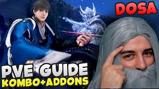 BDO DOSA PVE Guide  Kombo  Addons  Skill Rotation  Wakayashi [upl. by Bernadine]