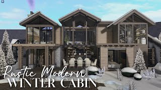 Bloxburg  Rustic Modern Winter Cabin  SPEEDBUILD PART 1 [upl. by Nonnel848]