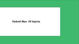 VOLENTI NON FIT INJURIA [upl. by Nedah]