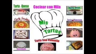 Recetas de tartas faciles elige la tarta y click a la videoreceta [upl. by Aleb]