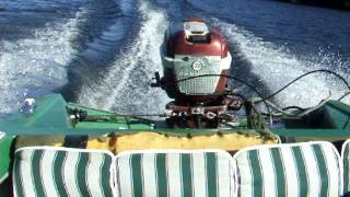 1956 Johnson Javelin 30HP Outboard on 14 Viking Fiberglass Runabout [upl. by Adleme]