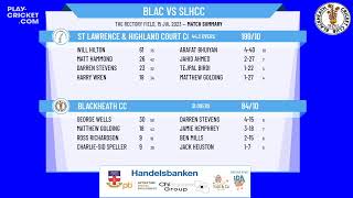 Kent CL  Premier  Blackheath CC v St Lawrence amp Highland Court CC [upl. by Casper383]