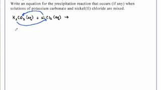 Writing Equations for Precipitation Reactions 1 Chemistry [upl. by Aretha]