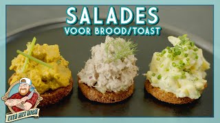 DE 3 BEKENDSTE SALADES VOOR JE FEESTJE TONIJN KIPKERRIE EN EIERESALADE  EtenmetNick  How to [upl. by Lyj]