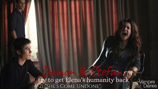 Damon amp Stefan try to get Elenas humanity back  The Vampire Diaries  4×21 quotShes Come Undonequot [upl. by Jacy]