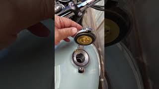 Motone Monza Fuel Cap installed Triumph Bonneville T100 [upl. by Angadresma662]