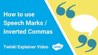 How to use Speech Marks  Inverted Commas [upl. by Eiuqram]