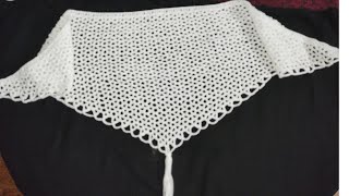 Crochet Shawl  Double crochet shawl  Triangle Shawl [upl. by Innavoij41]