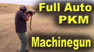 Full Auto PKM Machinegun fired from the Shoulder [upl. by Lubin869]