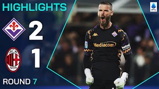 FIORENTINAMILAN 21  HIGHLIGHTS  De Gea saves TWO penalties in crazy Viola win  Serie A 202425 [upl. by Anhcar]