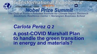 Carlota Perez Clip 02 A Marshall Plan for full global development Club of Rome  April 2021 [upl. by Abdella]