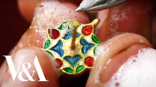 How was it made Making and enamelling an earring  VampA [upl. by Ric]