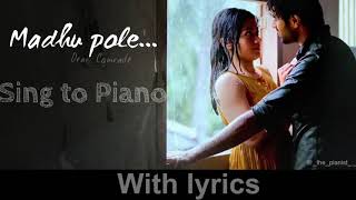 Madhu poleKadalallePularaadha  Dear Comrade  sing to piano  Karaoke  Athul Bineesh [upl. by Ellinehc]