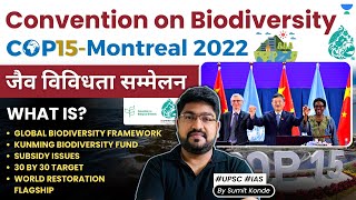 Convention on Biodiversity CBD  COP15  Montreal 2022  Rio Earth Summit 1992  UPSC IAS [upl. by Hardy]