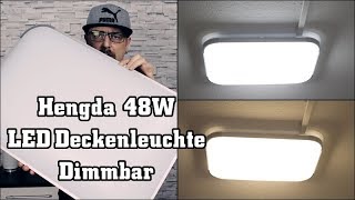 Hengda 48W LED Deckenleuchte Dimmbar  Deckenlampe  Tageslichtlampe mit Fernbedienung [upl. by Annaegroeg640]