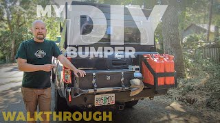 DIY offroad rear bumper with swing out jerry cans propane [upl. by Adlei117]