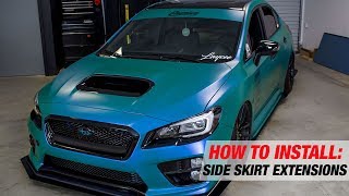 How To Install Side Skirt Extensions  Premium One Racing [upl. by Eilsek597]